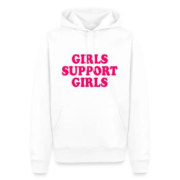 girls support girls - Sweat à capuche Premium bio Homme - blanc - Devant - Nico (187cm)