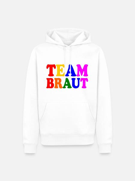 Team braut - Männer Premium Bio Hoodie - Weiß