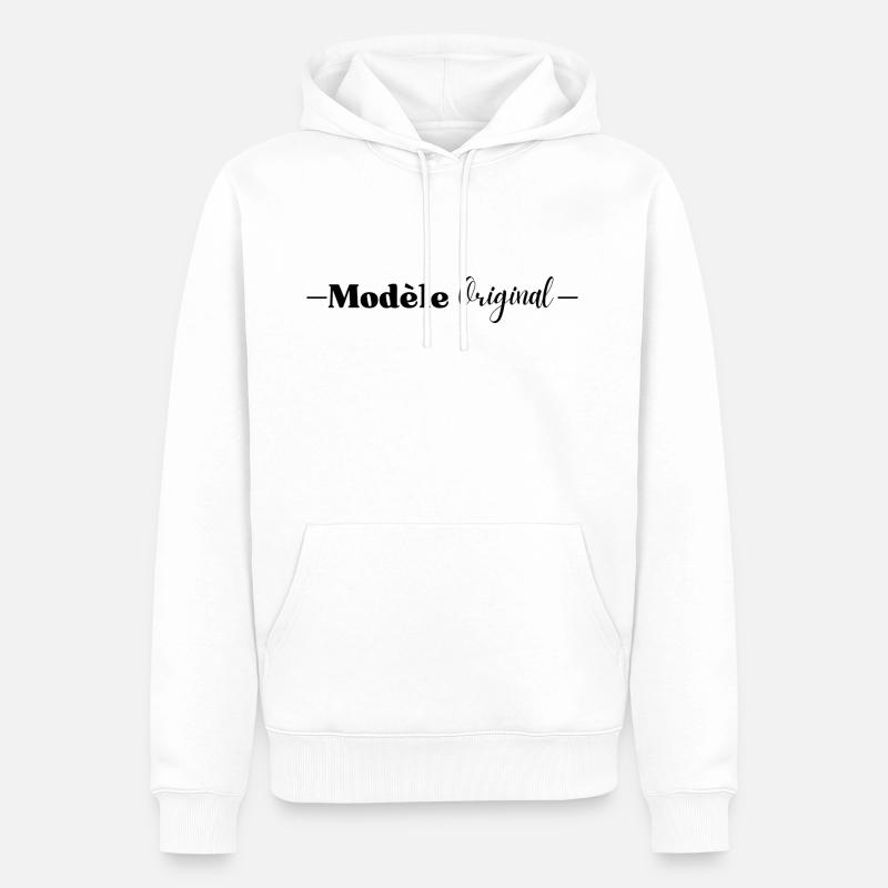 Modèle original - Sweat à capuche Premium bio Homme - blanc