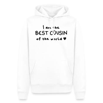 bester Cousin / beste Cousine der Welt Geschenk - Männer Premium Bio Hoodie - Weiß - Vorne - Nico (187cm)