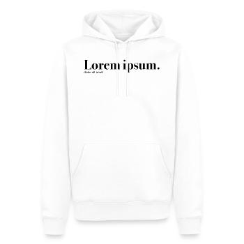 Lorem Ipsum - Männer Premium Bio Hoodie - Weiß - Vorne - Nico (187cm)