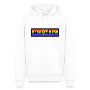 Equality - Männer Premium Bio Hoodie - Weiß - Vorne - Nico (187cm)