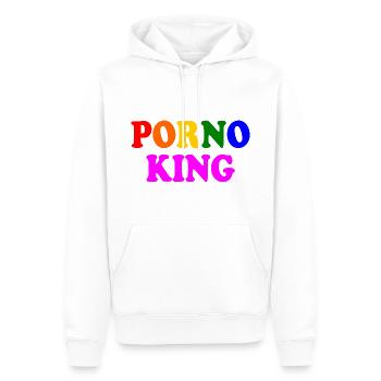 Porno king - Männer Premium Bio Hoodie - Weiß - Vorne - Nico (187cm)