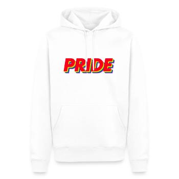 Pride 3D Regenbogenfarben - Männer Premium Bio Hoodie - Weiß - Vorne - Nico (187cm)