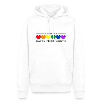 Pride Month mit Herzen Love - Männer Premium Bio Hoodie - Weiß - Vorne - Nico (187cm)