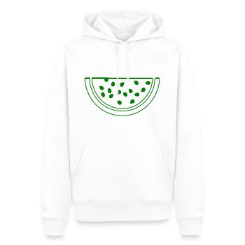 Pastèque - Sweat à capuche Premium bio Homme - blanc - Devant - Nico (187cm)