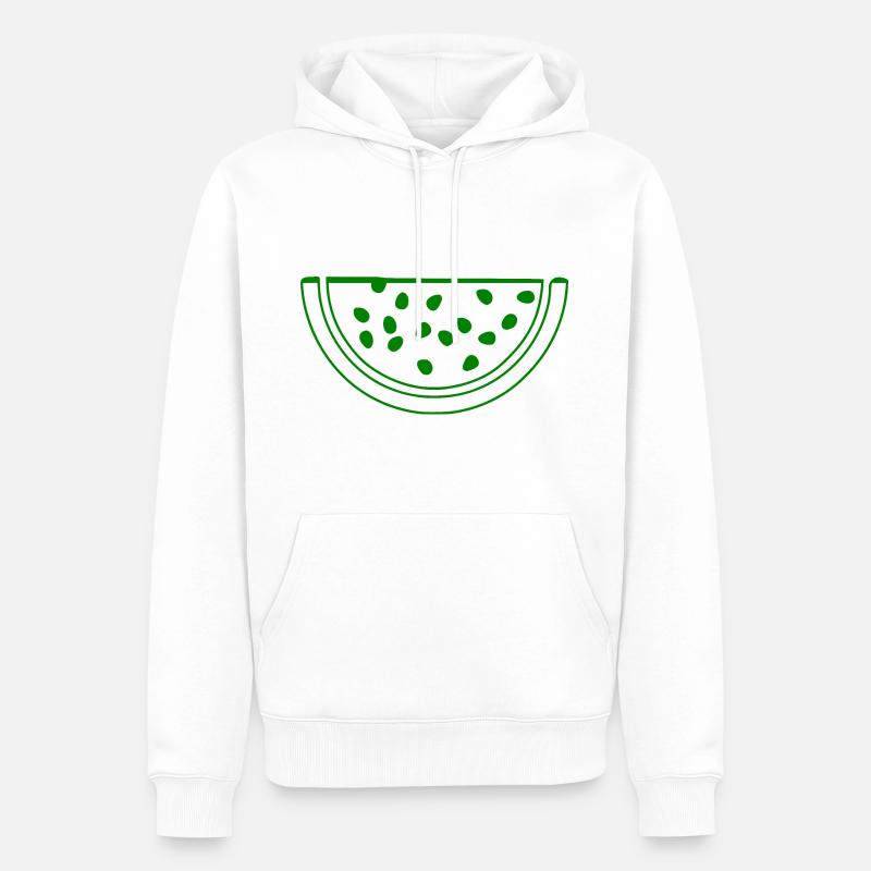 Pastèque - Sweat à capuche Premium bio Homme - blanc