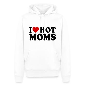 I love hot moms - Männer Premium Bio Hoodie - Weiß - Vorne - Nico (187cm)