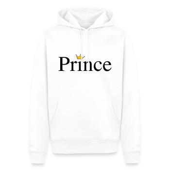 Prince avec couronne - Sweat à capuche Premium bio Homme - blanc - Devant - Nico (187cm)