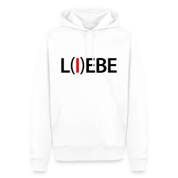 Liebe Lebe - Lebe die Liebe - Männer Premium Bio Hoodie - Weiß - Vorne - Nico (187cm)