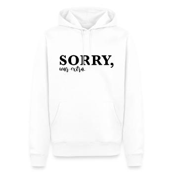Sorry, war extra - Männer Premium Bio Hoodie - Weiß - Vorne - Nico (187cm)