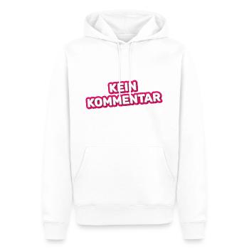 kein Kommentar - Männer Premium Bio Hoodie - Weiß - Vorne - Nico (187cm)