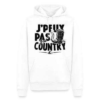 Je Peux Pas J'ai Country Cowboy Western Cadeau - Sweat à capuche Premium bio Homme - blanc - Devant - Nico (187cm)