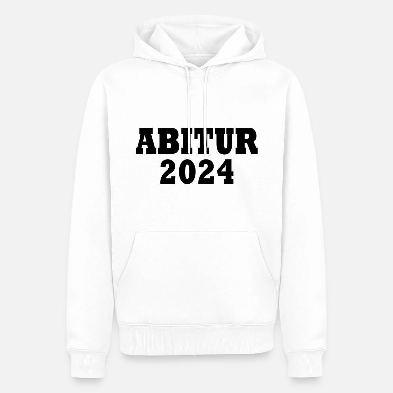 Abitur 2024 - Männer Premium Bio Hoodie - Weiß