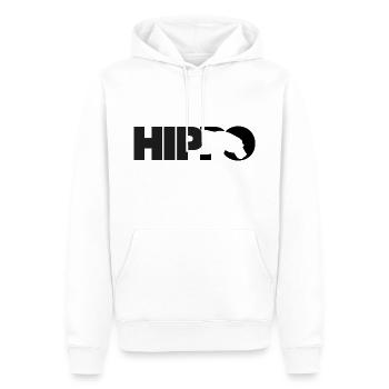 HIppo Nilpferd Silhouette - Männer Premium Bio Hoodie - Weiß - Vorne - Nico (187cm)