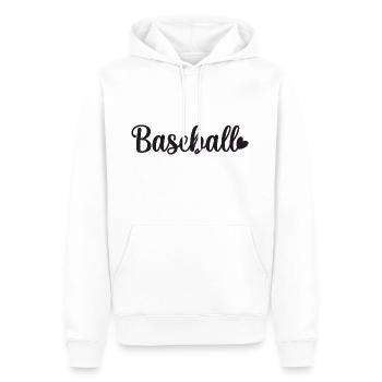 Baseball - Männer Premium Bio Hoodie - Weiß - Vorne - Nico (187cm)