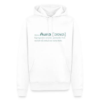 Aura - Männer Premium Bio Hoodie - Weiß - Vorne - Nico (187cm)