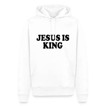 Jesus is king - Männer Premium Bio Hoodie - Weiß - Vorne - Nico (187cm)
