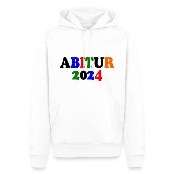 Abitur 2024 - Männer Premium Bio Hoodie - Weiß - Vorne - Nico (187cm)