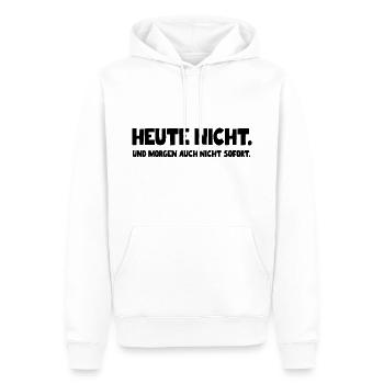 Heute Nicht - Männer Premium Bio Hoodie - Weiß - Vorne - Nico (187cm)