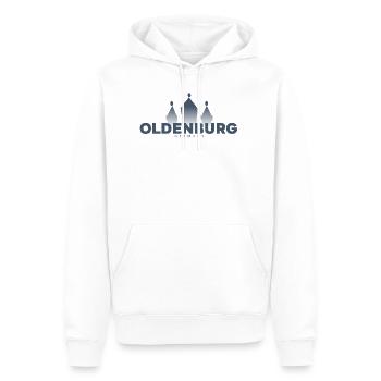 Oldenburg - Männer Premium Bio Hoodie - Weiß - Vorne - Nico (187cm)