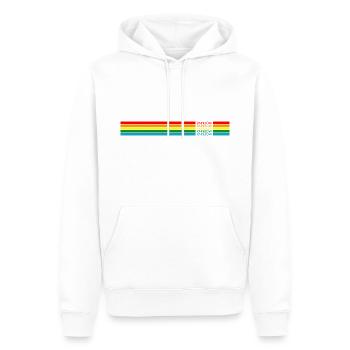 Arc-en-ciel de Régenbogen - Sweat à capuche Premium bio Homme - blanc - Devant - Nico (187cm)