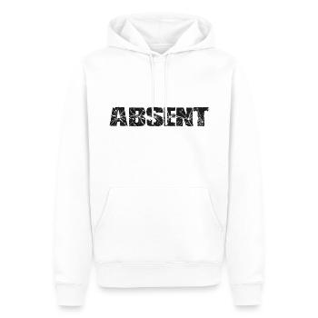 Absent, absent, disant - Sweat à capuche Premium bio Homme - blanc - Devant - Nico (187cm)