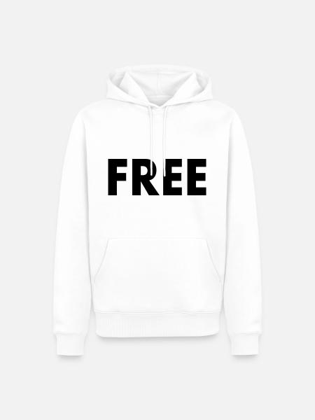 Free - Männer Premium Bio Hoodie - Weiß