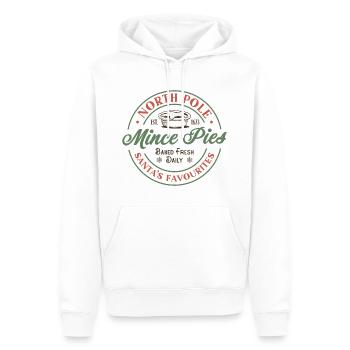 North Pole Mince Pies - Men’s Premium Organic Hoodie - white - Front - Nico (187cm)