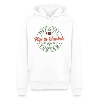 Official Pigs in Blankets tester - Men’s Premium Organic Hoodie - white - Front - Nico (187cm)
