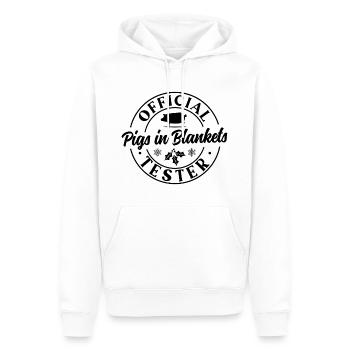 Official Pigs in Blankets tester - Men’s Premium Organic Hoodie - white - Front - Nico (187cm)