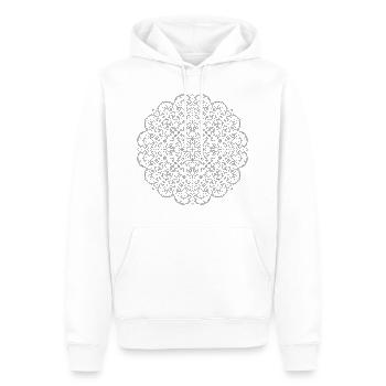 Mandala Me 1 by SCL Design - Men’s Premium Organic Hoodie - white - Front - Nico (187cm)
