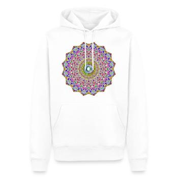 MANDALA YOGA MÉDITATION BOUDDHA T-SHIRT - Sweat à capuche Premium bio Homme - blanc - Devant - Nico (187cm)