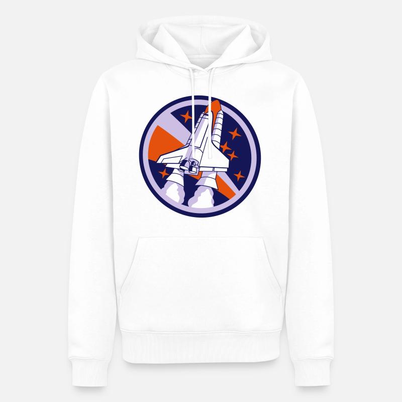 Spaceshuttle Start - Männer Premium Bio Hoodie - Weiß
