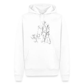 gr20 - Sweat à capuche Premium bio Homme - blanc - Devant - Nico (187cm)