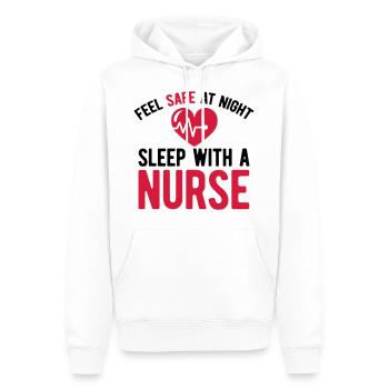 Krankenschwester - Männer Premium Bio Hoodie - Weiß - Vorne - Nico (187cm)