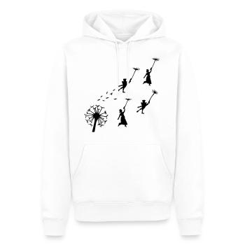 flying Dandelion - Sweat à capuche Premium bio Homme - blanc - Devant - Nico (187cm)