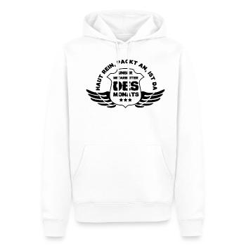 Our Employee of the Month - Men’s Premium Organic Hoodie - white - Front - Nico (187cm)