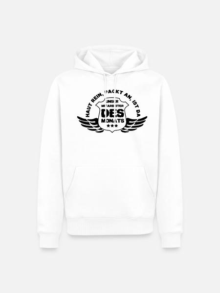 Unser Mitarbeiter des Monats - Männer Premium Bio Hoodie - Weiß