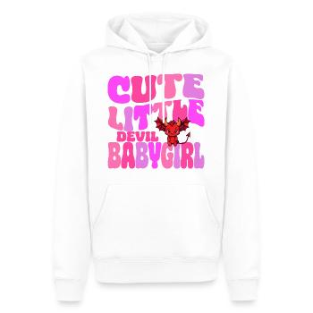 Babygirl - Cute Little Babygirl Devil - Men’s Premium Organic Hoodie - white - Front - Nico (187cm)