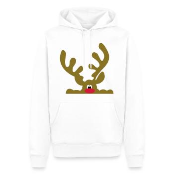 elch - Männer Premium Bio Hoodie - Weiß - Vorne - Nico (187cm)