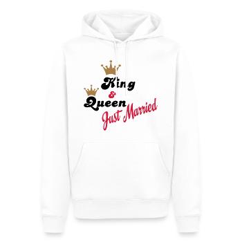 mariage - Sweat à capuche Premium bio Homme - blanc - Devant - Nico (187cm)