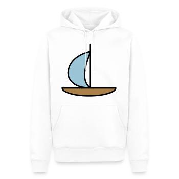 Voilier - Sweat à capuche Premium bio Homme - blanc - Devant - Nico (187cm)
