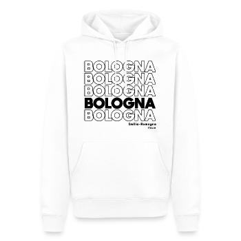 Bologna Lettering Design Emilia-Romagna - Men’s Premium Organic Hoodie - white - Front - Nico (187cm)