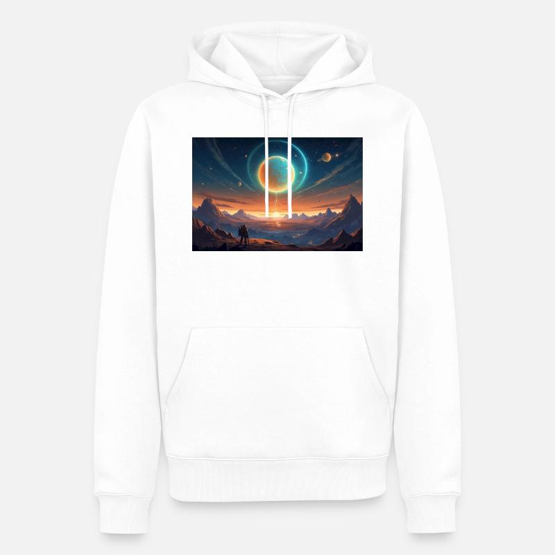 Helldivers Planet X - Männer Premium Bio Hoodie - Weiß