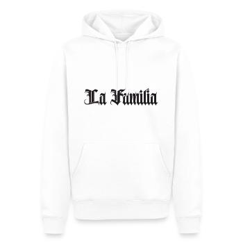« Familia » la famille, la seule chose qui compte - Sweat à capuche Premium bio Homme - blanc - Devant - Nico (187cm)