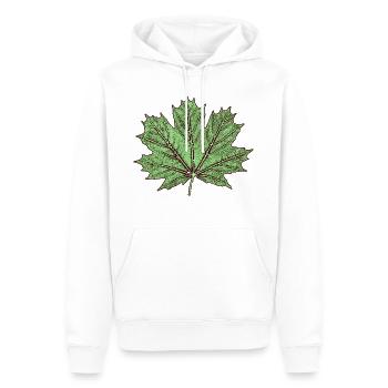 Ahornblatt / Blatt Ahorn - Botanik - Männer Premium Bio Hoodie - Weiß - Vorne - Nico (187cm)