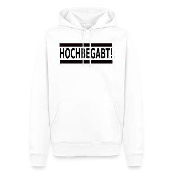 Hochbegabte Intelligente besondere Menschen - Männer Premium Bio Hoodie - Weiß - Vorne - Nico (187cm)