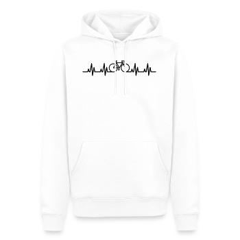 ECG Bicycle - Men’s Premium Organic Hoodie - white - Front - Nico (187cm)