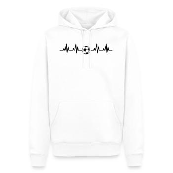 Football ECG - Men’s Premium Organic Hoodie - white - Front - Nico (187cm)